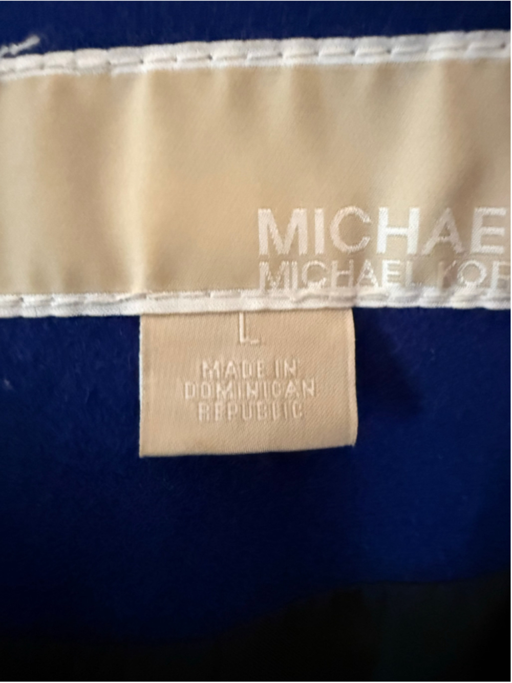 Women's Michael Kors Blue Pea Coat, Size L - Picture 3 of 4